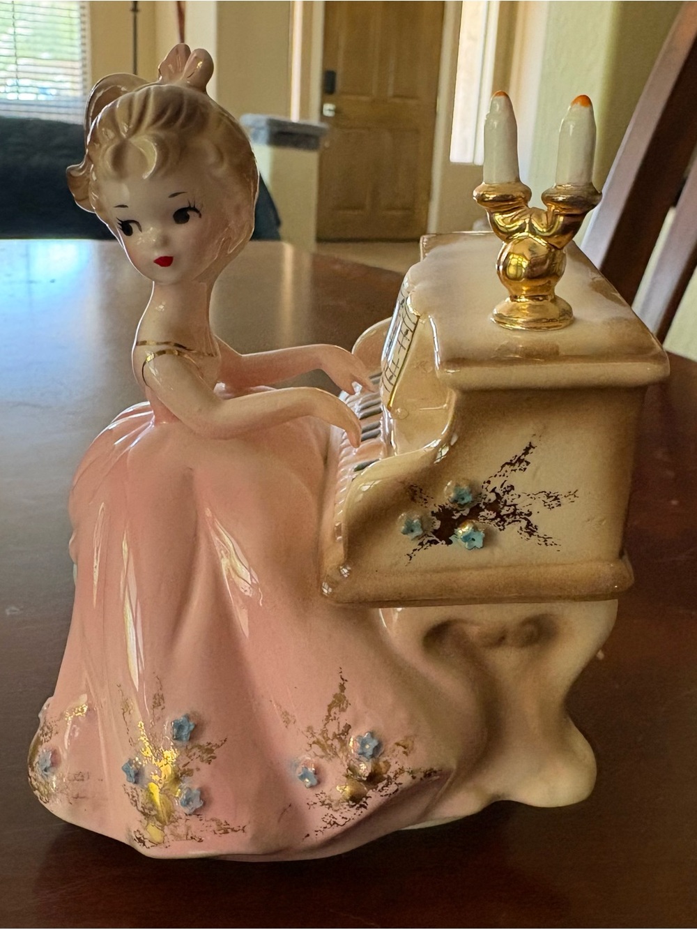 Vintage Josef Originals “Tammy at Piano” Porcelain Musical Figure